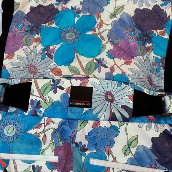 Bogner FIRE+ICE x LoveShackFancy Ivie Floral Ski Bib Pants XS Rare NWT - Picture 13 of 16